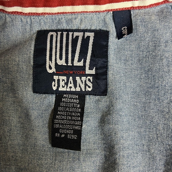 Quizz Jeans Denim Vest with Stars and Stripes women’s size medium - Picture 3 of 4